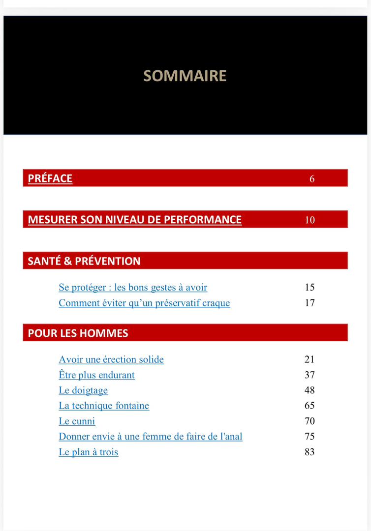Sommaire du livre